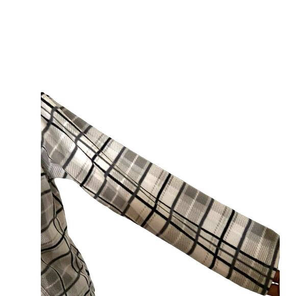 St. John's Bay Fleece Pullover Plaid Women's Petite M - Picture 4 of 6